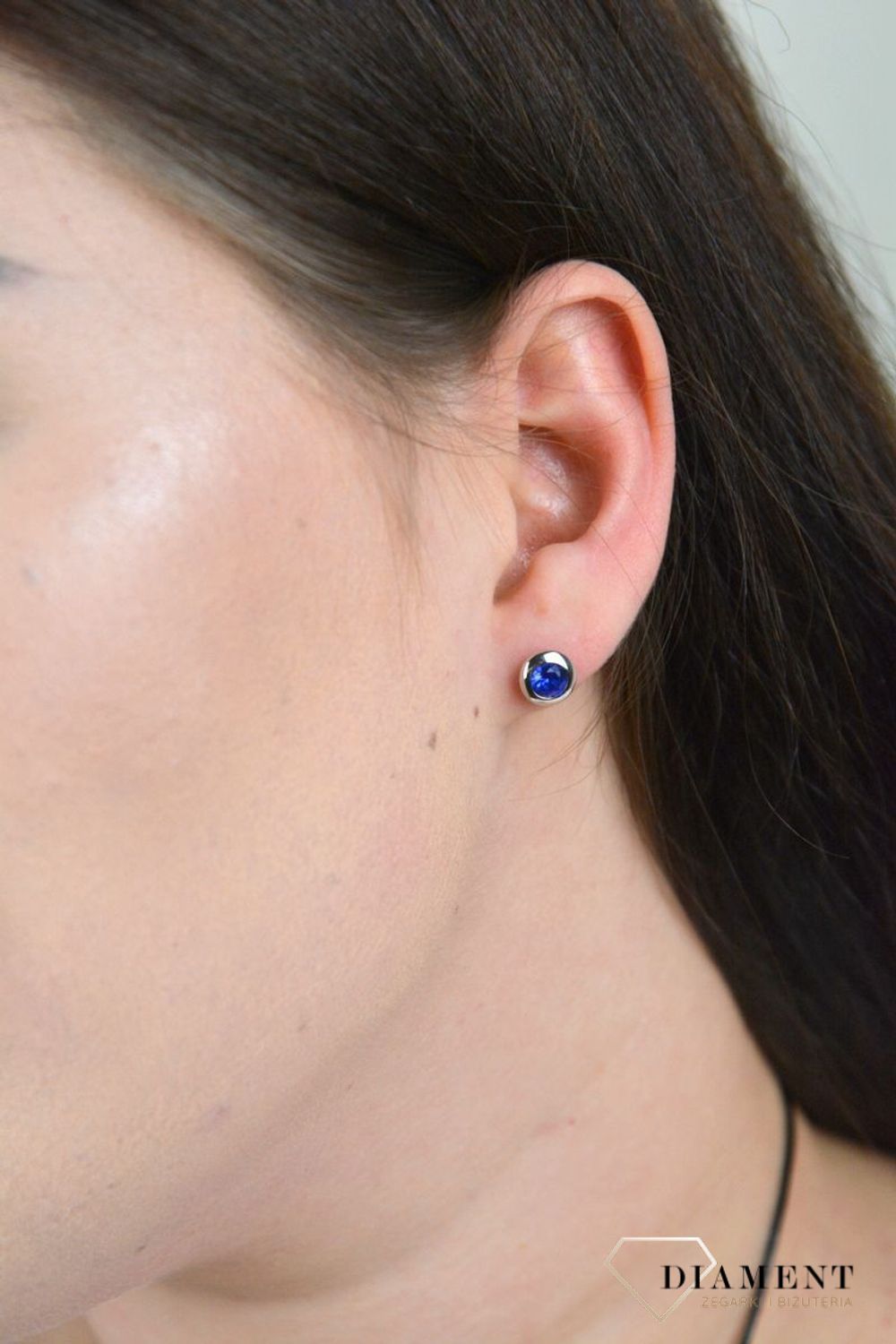 Kolczyki przy uchu Melano chabrowy blask M01E 3001 SS BLUE..1.jpg